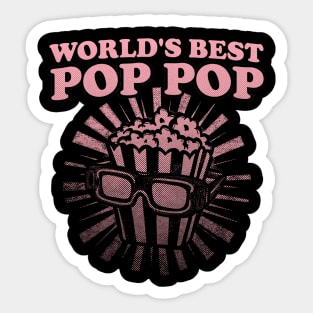 Pop Pop Shirt, Grandpa Shirt, Funny Papa Shirt, Gift For Grandpa, Fathers Day, Funny Shirt For Grandpa, World's Best Pop Pop, Popcorn Sticker